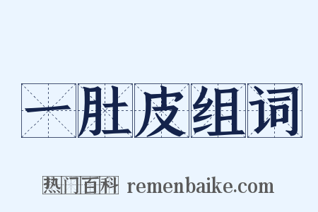 一肚皮组词是什么意思的图片